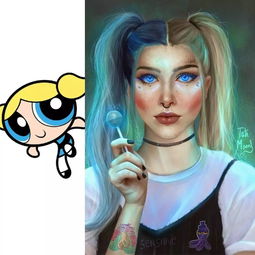 别人都是真人画成卡通,这个90后女生却......