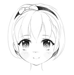 二次元可爱女生头像绘制教程
