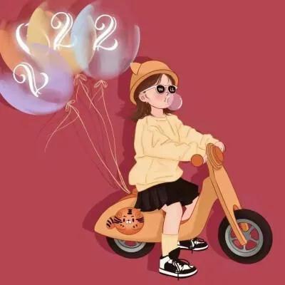 2022新年情侣卡通头像,心想事橙,要甜蜜要暴富