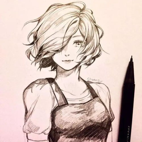用自动铅笔画美女,比照片还漂亮
