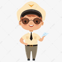卡通手绘矢量空军小男孩素材图片免费下载千库网