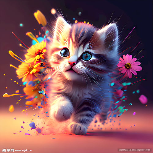 小猫动漫风设计图