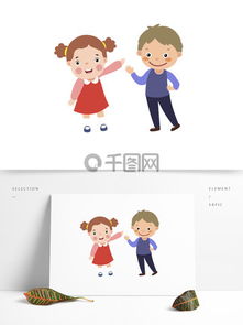 图片免费下载小男孩小女孩卡通素材小男孩小女孩卡通模板千图网
