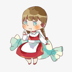 吃糖的红衣服少女图片素材其他格式下载动漫人物大全