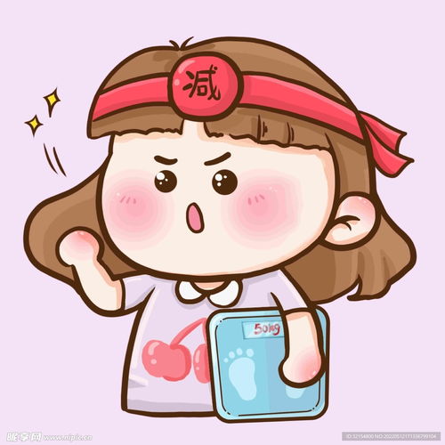 卡通减肥头像设计图