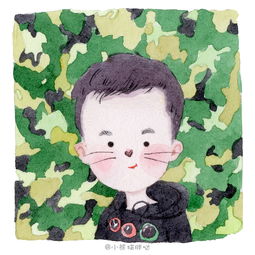 手绘卡通头像小头像水彩插画水彩人物