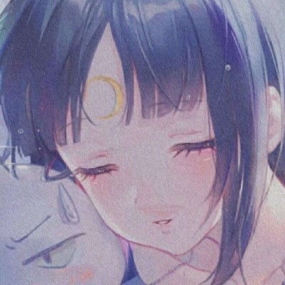 蓝色系手绘风动漫女头精选