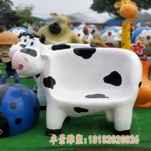 玻璃钢卡通动物座椅雕塑佛山树脂动物座椅雕塑生产厂家