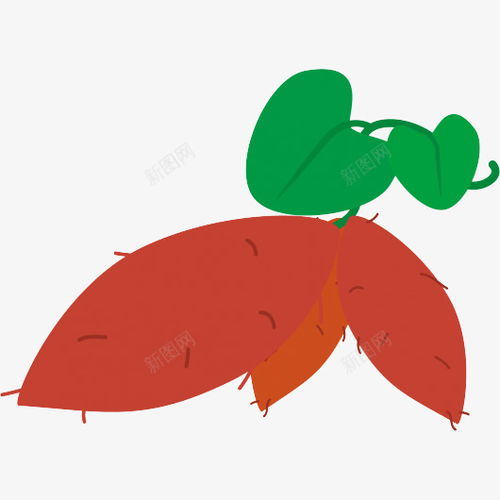 卡通三个新鲜红薯蔬菜插画设计元素免抠png设计图片免费下载页面网页平面电商创意素材番薯素材