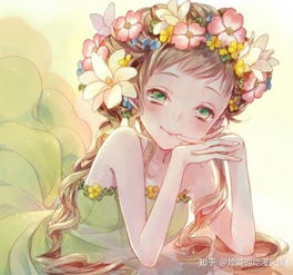 动漫手绘头像活泼动人的美少女,对未来充满了希望