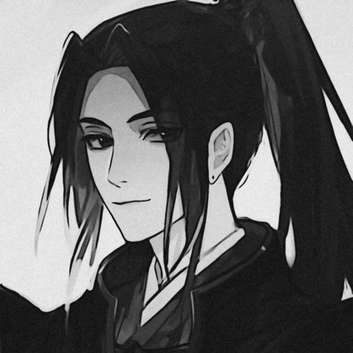 黑白动漫男生头像惯有谣诼或青眼,何须他人置一言