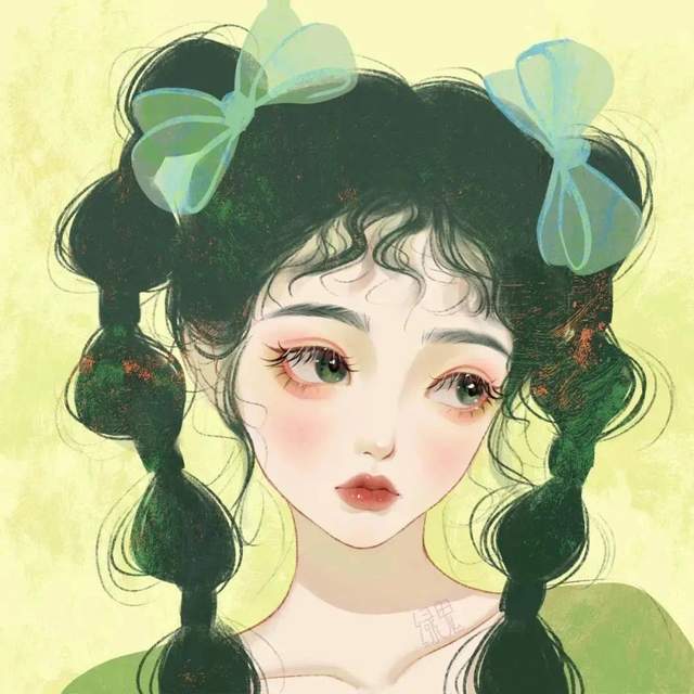 超级好看的手绘女生头像