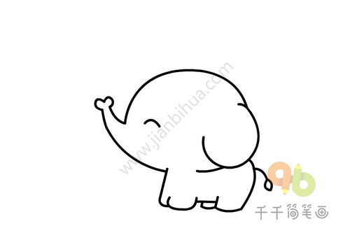大象简笔画儿童学画