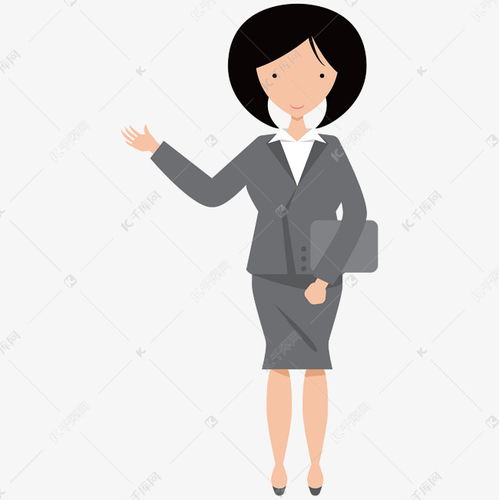 卡通矢量商务正在演讲讲课的女人素材图片免费下载千库网