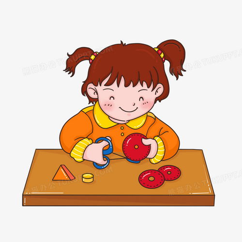 手绘卡通做剪纸的小女孩免抠元素png图片素材免费下载元素png26002600像素