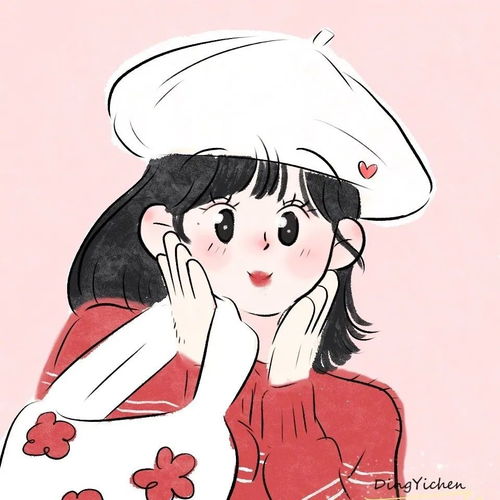 头像女生插画头像闺蜜头像多人头像团队头像波吉王子简笔画