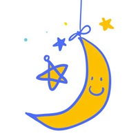简约月亮头像卡通可爱简约小月亮头像微信头像图片大全