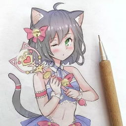 小清新二次元动漫美少女,快保存下来去练习吧