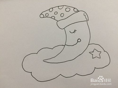 儿童月亮的卡通画法