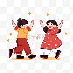 手绘卡通橙色衣服女孩图片手绘卡通橙色衣服女孩图片素材免费下载千库网