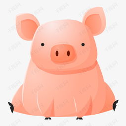 剪纸风格卡通可爱小猪素材图片免费下载高清psd千库网图片编号11160075
