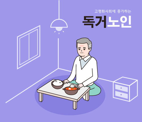 手绘卡通晚年老人伴侣生活养生医疗理财插画海报设计