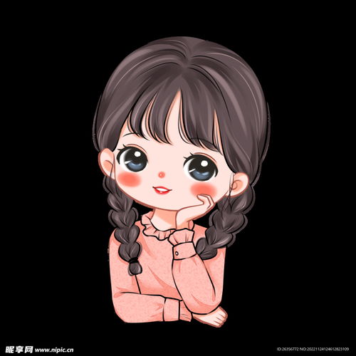 女孩卡通设计图