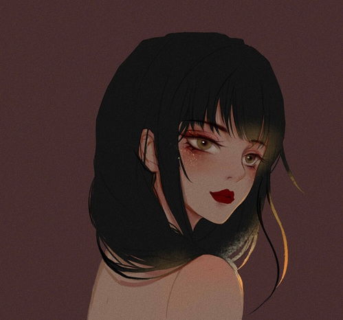 暗黑系冷淡古风手绘女头