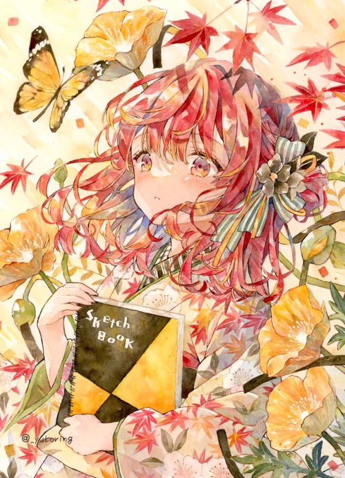 精美插画精灵可爱的少女
