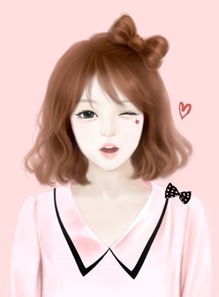 唯美清纯手绘女生图片