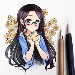 小清新二次元动漫美少女,快保存下来去练习吧