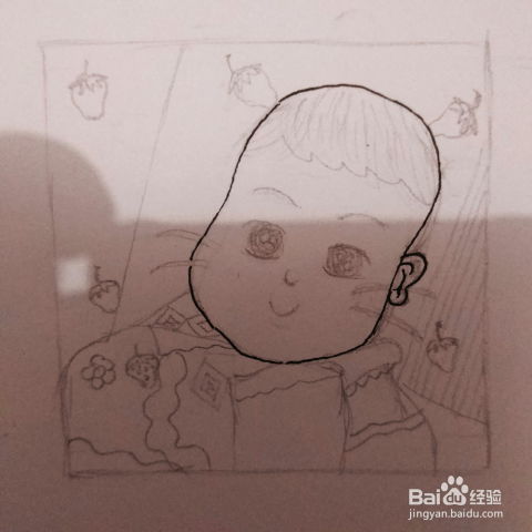 简笔画37q版宝宝头像画法