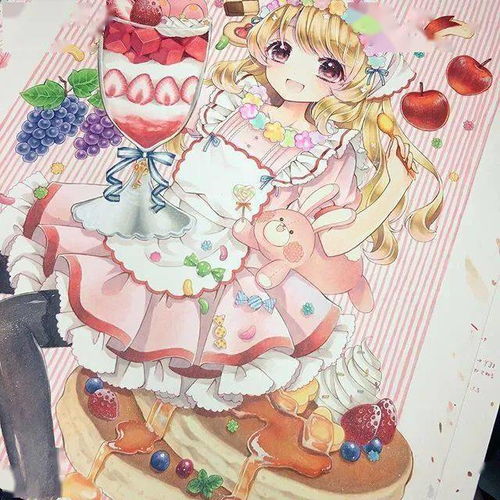 炒鸡可爱仙气的动漫人物女生马克笔插画线稿