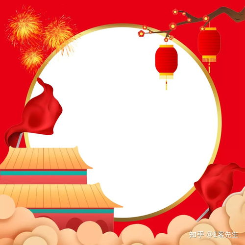 中国红丨国庆头像渐变制作教程,4种国庆头像模板,一学即会