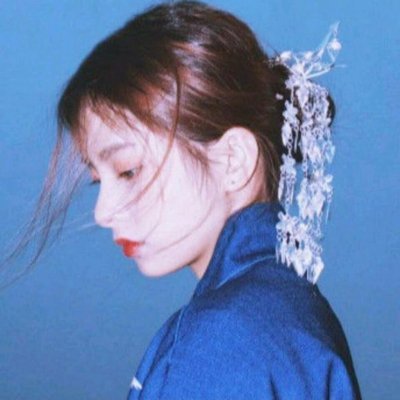 小清新蓝色系列女生头像