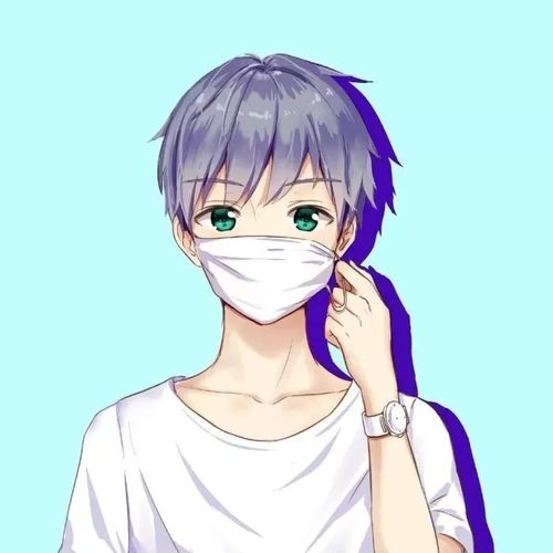 一男一女,戴好口罩,平安过年