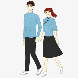 民国风情侣卡通插画合集四图片素材其他格式下载动漫人物大全