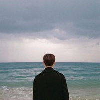 高清浅蓝色系情侣头像一对两张背影微信头像图片大全