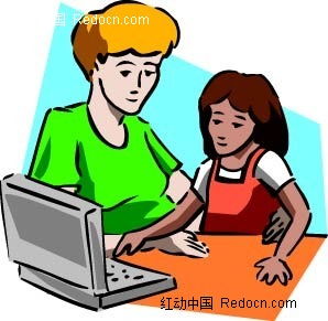 妈妈和女儿卡通手绘ai素材免费下载红动网