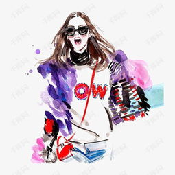 水彩女生素材图片免费下载高清卡通手绘png千库网图片编号3962970