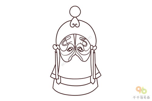 京剧霸王别姬项羽简笔画怎么画