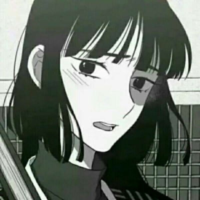 黑白动漫女头二次元病女
