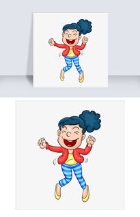 开心大笑的女孩矢量素材图片素材其他格式下载动漫人物大全