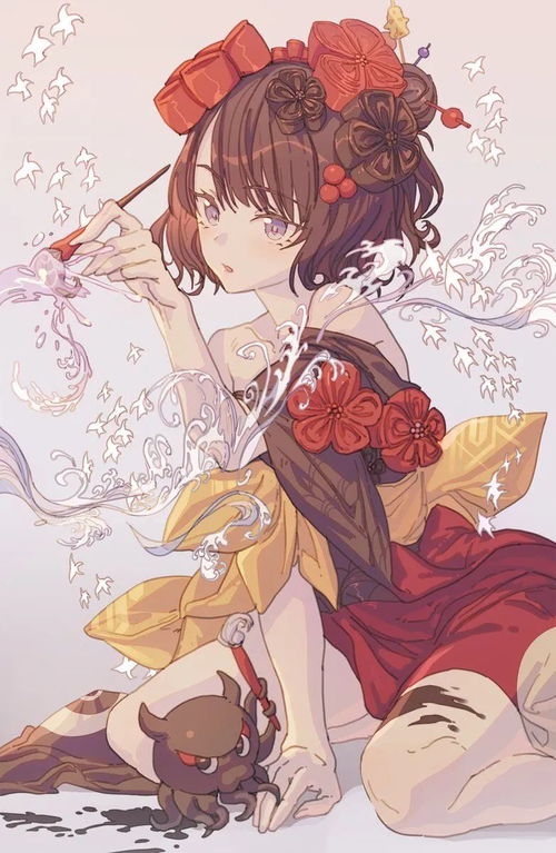 插画欣赏日系漫画少女构图帅炸了画面a爆二次元动漫女生壁纸头像