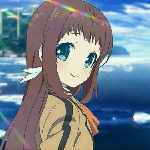 特写动漫女生头像心是一弯幸福曲线,瞬间点了沁凉的思念