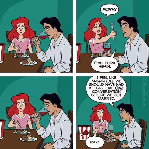 童话里都是骗人的迪斯尼恶搞漫画公主王子都离婚了