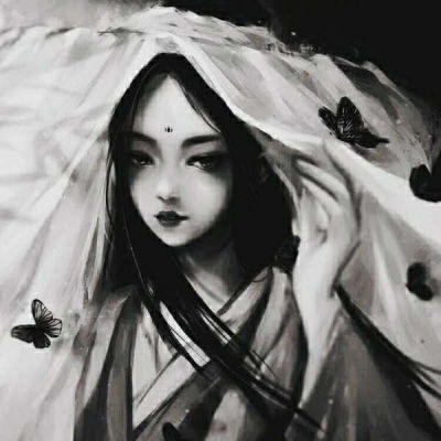 黑白动漫头像女二次元头像高冷霸气女