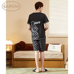果壳家居睡衣gukoo果壳睡衣男生纯棉春秋款男士家居服套装可外穿卡通春季睡衣a多少钱