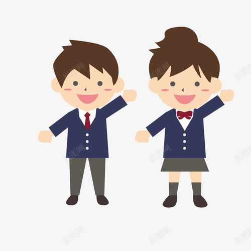 开学季卡通扁平化男女学生元素免抠png设计图片免费下载页面网页平面电商创意素材开学季素材