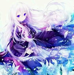 紫眸可爱动漫少女图片